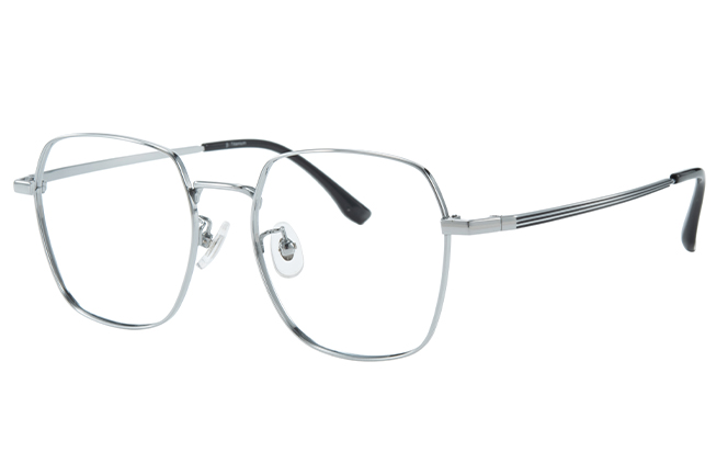 100373 Geometric Titanium Eyeglasses