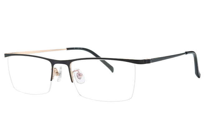 100382 Browline Titanium Eyeglasses