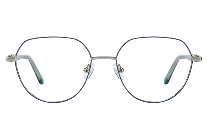 100392 Geometric Spring Hinge Eyeglasses