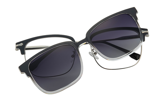 200832 Browline Magnetic Clip on Eyeglasses