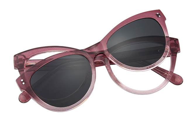 200837 Cateye Magnetic Clip on Eyeglasses 