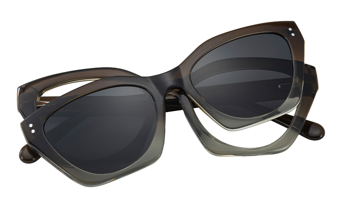 200838 Cateye Magnetic Clip on Eyeglasses 