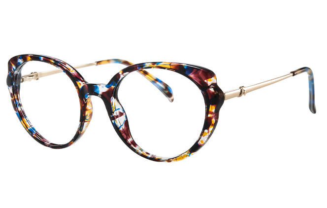 200858 Round Spring Hinge Eyeglasses 