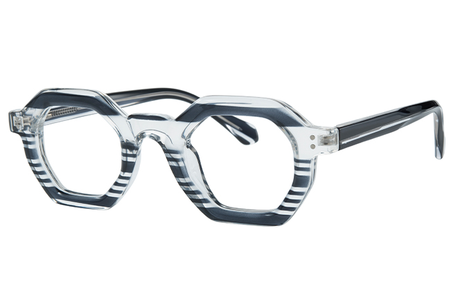 200912 Geometric Spring Hinge Eyeglasses 