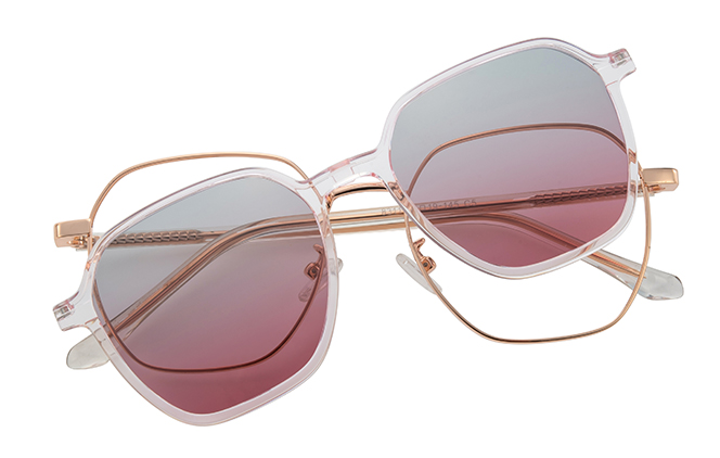 200922 Geometric Magnetic Clip On Eyeglasses