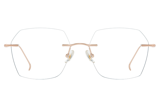 500028 Rimless Geometric Eyeglasses